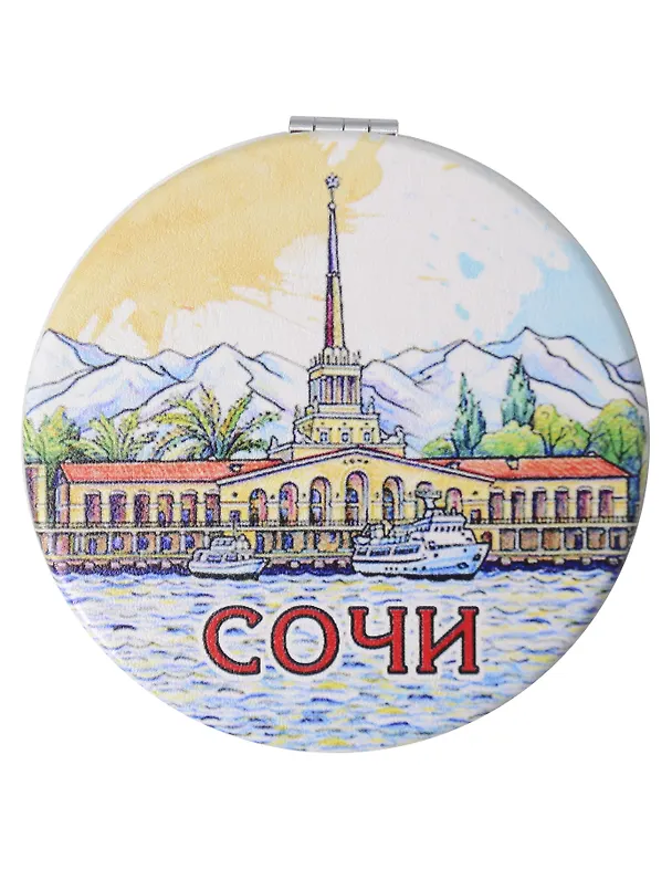 Зеркало мягкое Сочи город,пиктограммы (7см) (Сочи) (320-135P) 3133744 — 1
