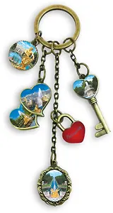 Брелок металл.гроздь (вставка фольга) Петергоф, цвет бронза