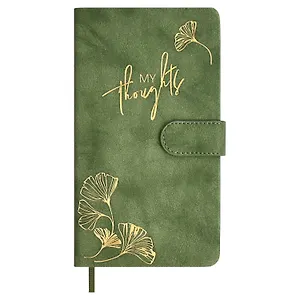 Ежедневник недат. А6+ 120л "Тиволи глосс" зеленый, кожзам, тв.переплет, тиснение фольгой, магнит.клапан, офсет, ляссе