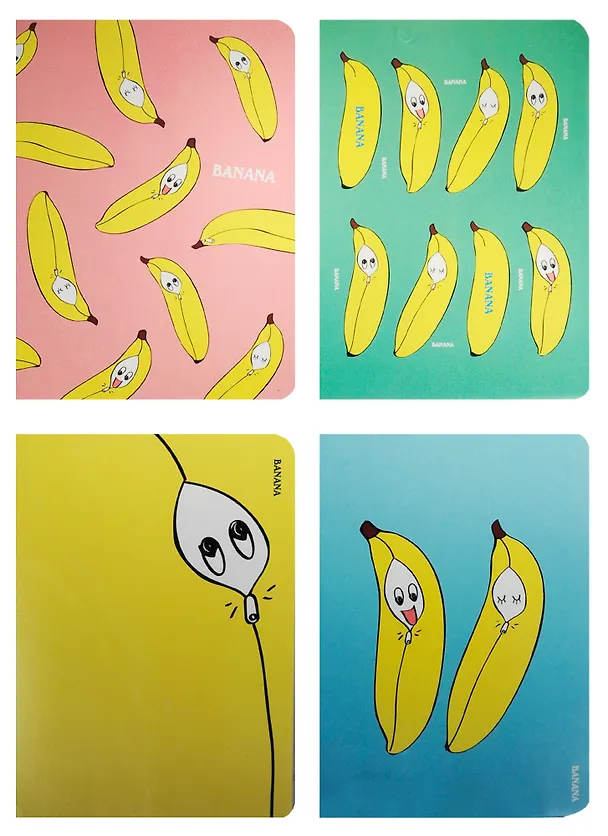 Тетрадь общая «Banana», 60 листов в линейку, А5, в ассортименте 242286 — 2