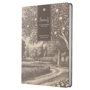 Ежедневник дат. 2027г. А5 176л "PREMIUM. Garden" бежевый, иск.кожа, интегр.переплет, тисн.фольгой, метализ.торец, скругл.углы, ляссе, инд.уп