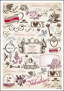 Пленка (1669/00000001409) Freedecor с изображен. для светлых поверхностей Набор для Валентинки