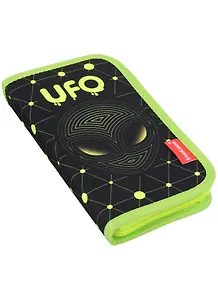 Пенал 1отд. "UFO" с наполнением, 110*205*25, полиэстер, ErichKrause