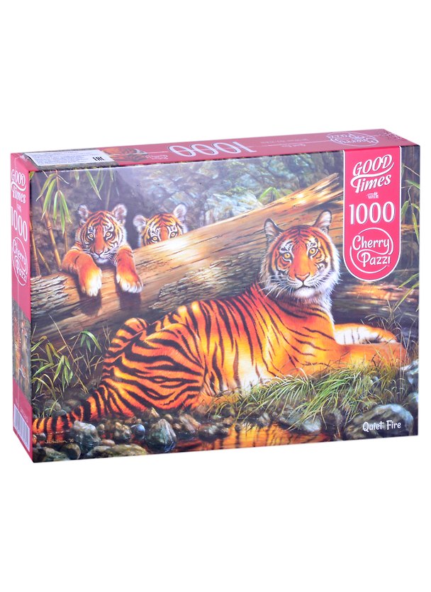 Пазл 1000 дет. Тигры, мирный отдых Cherry Pazzl 30325 2881445 — 1