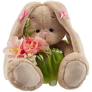 Мягкая игрушка Зайка Ми с летним букетом (15см) 2900139
