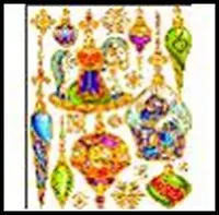 Новогоднее оконное украшение "Елочное украшение" арт.26589 (30*39 см)