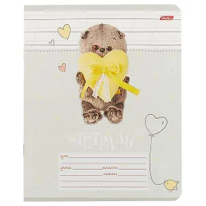 Тетрадь в косую линейку Hatber, "Кот Басик", 12 листов, в ассортименте