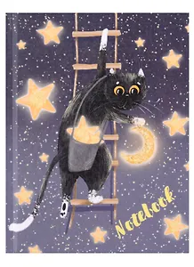 Записная книжка А6 48л лин. "ЗВЕЗДОЧЕТ" тв.переплёт, полноцв.печать, глянц.гологр.ламинация