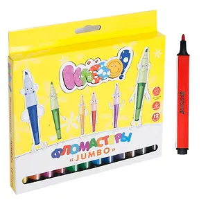 Фломастеры 12цв "КЛЁВО!" толстые, треугол.корпус, к/к, c подвесом, Silwerhof