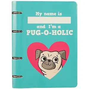 Тетрадь на кольцах в клетку Unnika, "Любимый мопс", 80 листов