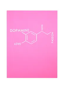 Записная книжка А6 80л лин. "Molecule. Dopamine" интеграл.переплет, Soft Touch, тиснение серебр.фольгой