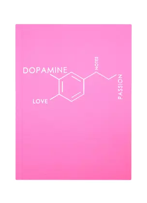 Записная книжка А6 80л лин. "Molecule. Dopamine" интеграл.переплет, Soft Touch, тиснение серебр.фольгой — 255850 — 1