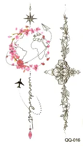 Тату "Цветы" (2вида) (6х10,5см)