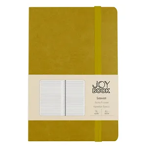 Записная книжка А6- 96л лин. "Joy Book. Фисташковый мусс" 7БЦ., иск.кожа, тонир.форзац, тонир.блок, скругл.углы, сшит.блок, ляссе, резинка, карман на задн.форзаце