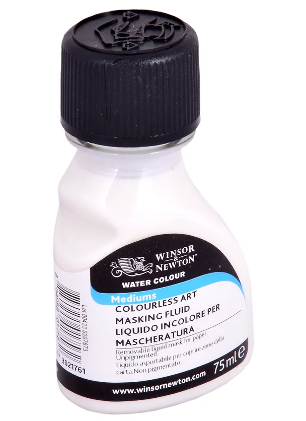 Маскирующая жидкость для акварели бесцветная Winsor&Newton, 75 мл 261851 — 1