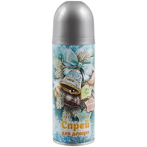 Синтетический спрей для новогоднего декорирования (серебро) (250 мл) (5х17)