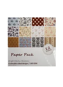 Бумага для скрапбукинга (15х15) (двусторонняя) (12 дизайнов) (12 листов) Британский стиль