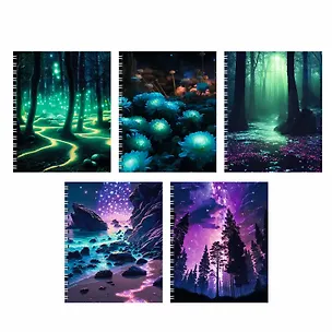 Тетрадь в клетку Listoff, "Фантастические пейзажи", 96 листов, в ассортименте 3033117