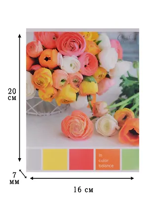 Тетрадь в клетку Unnika, "Милые букеты", 80 листов, в ассортименте 242666