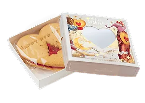 Имбирное сердце СЧАСТЬЕ, с клюквенным кремом и розовым перцем, 90г