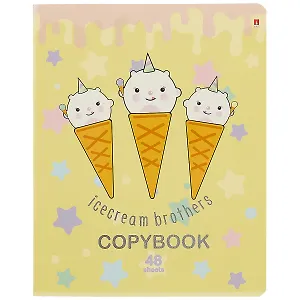 Тетрадь в клетку Альт, "Мороженки", 48 листов, в ассортименте