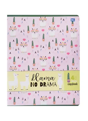 Тетрадь в клетку BG, "Лама", 48 листов, в ассортименте 250439