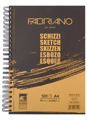 Альбом для зарисовок 21*29,7см 120л "Schizzi" спираль, 90г/м2, Fabriano — 2932213 — 1