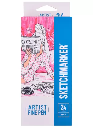 Ручки капиллярные 24цв Artist fine pen Basic 3, к/к, Sketchmarker — 262622 — 1