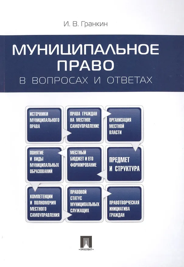 Книга Муниципальное право в вопросах и ответах.Уч.пос. (Игорь Гранкин) — 1