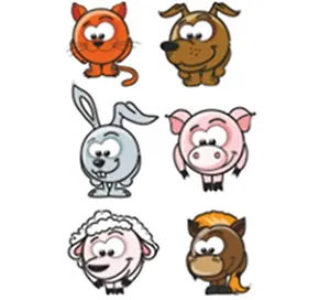 Декоративная наклейка Зверьки из зоопарка 3 (нц161)