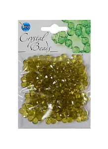 Набор бусин Кристальная игра Цветочки малые оливковые (CRP089) (упаковка)