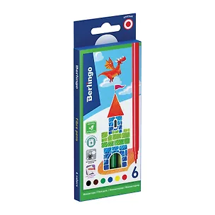 Фломастеры Berlingo, "Замки", смываемые 6 цветов 2932035