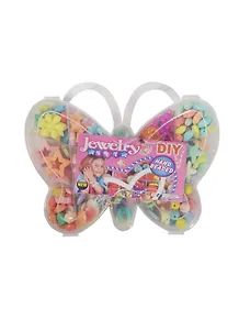 Набор бусинок Бабочка 180гр, микс цветов в пластиковой коробке 11092600