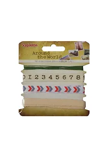 Набор декоративных лент Вокруг света (SCB390511) (4шт по 1м) (упаковка)