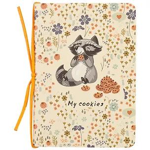 Записная книжка «Енот в цветах», 58 листов, А6 249351