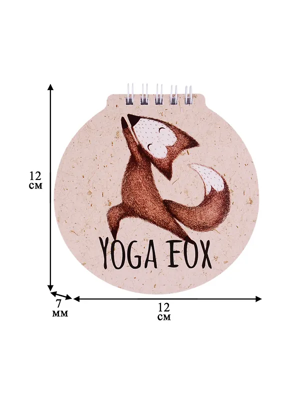 Блокнот 60л А6ф 80 гр/кв.м с фигурной высечкой на гребне -Yoga fox- 250465 — 3