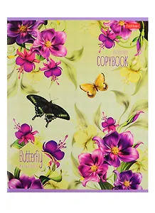 Тетрадь в линейку Hatber, "Цветы", 96 листов, в ассортименте