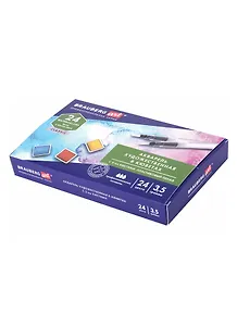 Акварель художественная кюветы НАБОР 24 цвета по 3,5 гр, пластик кейс, BRAUBERG ART CLASSIC, 191770