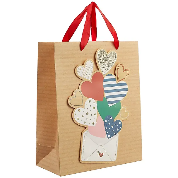 Пакет А4 32*26*12 Letter with love жен., бум.мат.ламинат, аппликация 256830 — 1