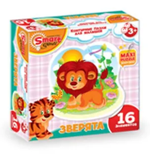 Контурный Пазл (52066) Зверята-Львенок (16эл.) (коробка) 2300731