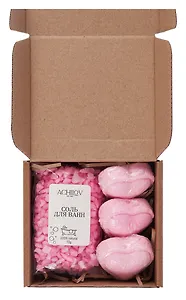 Подарочный мини-набор для ванны (3 бомбочки, 2 соли) (MINI-ROZ)