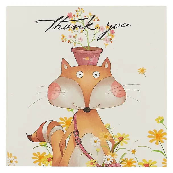 Блок для записей «Лиса. Thank you», 100х100 мм, 300 листов 2693392 — 2
