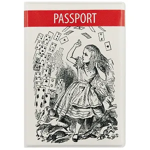 Обложка для паспорта Alice in Wonderland (Алиса с картами) (ОП2017-174)