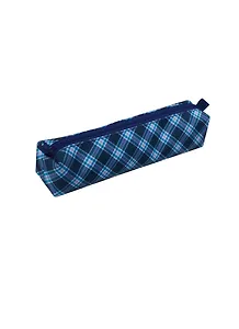 Пенал-косметичка 1отд. "Клетка" 20*4,5см, ткань, Оникс