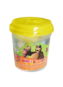 Набор Тесто для лепки Маша и Медведь (1557PD-MM) (7 цв.х155гр) (2форм.) (Играем вместе) (банка)