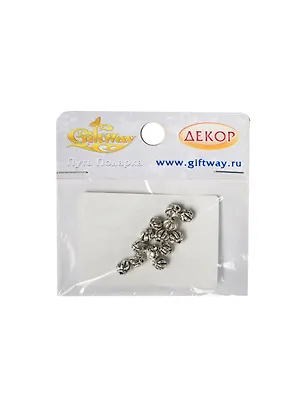 Фурнитура металл бусина Фонарик М серебро (00009803) (6мм) (10 г/уп.) 2422570