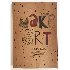 Альбом для рисования и эскизов А5,40л., Эко, крафт 70 г/кв.м, на скобе 07361