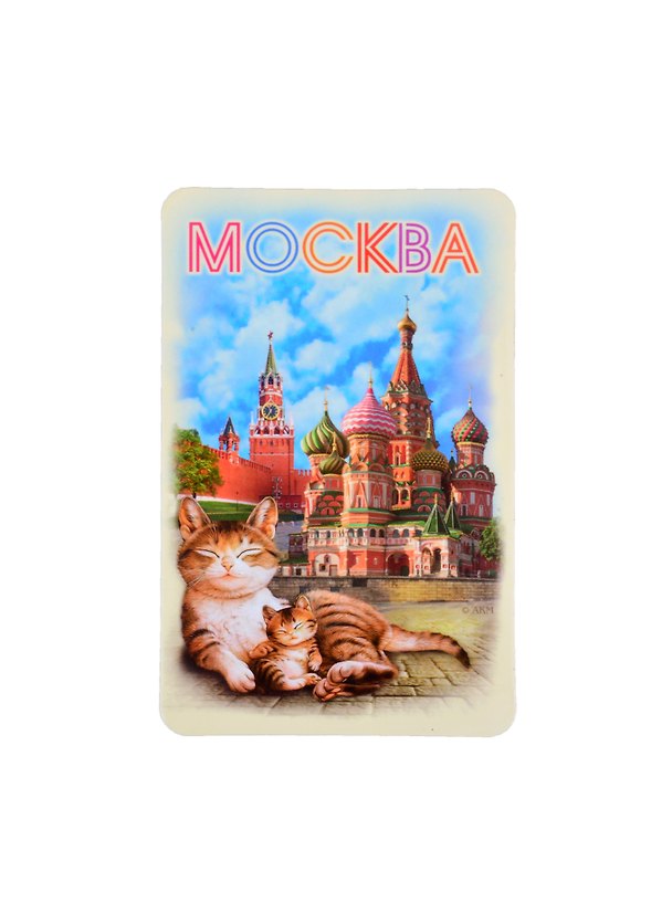 Магнит Москва Кот-котенок-Коллаж винил большой (030-1-18K4) 2858787 — 1