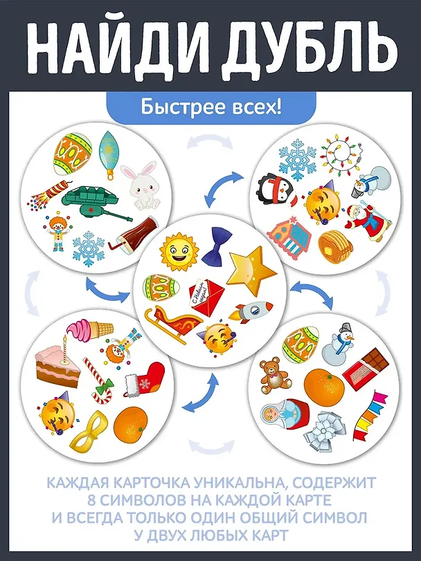 Настольная игра "Дубль 3. Праздничная" 3068921 — 3
