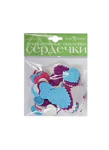 HOBBY TIME Декоративные наклейки из фоамирана сердечки, 3 вида